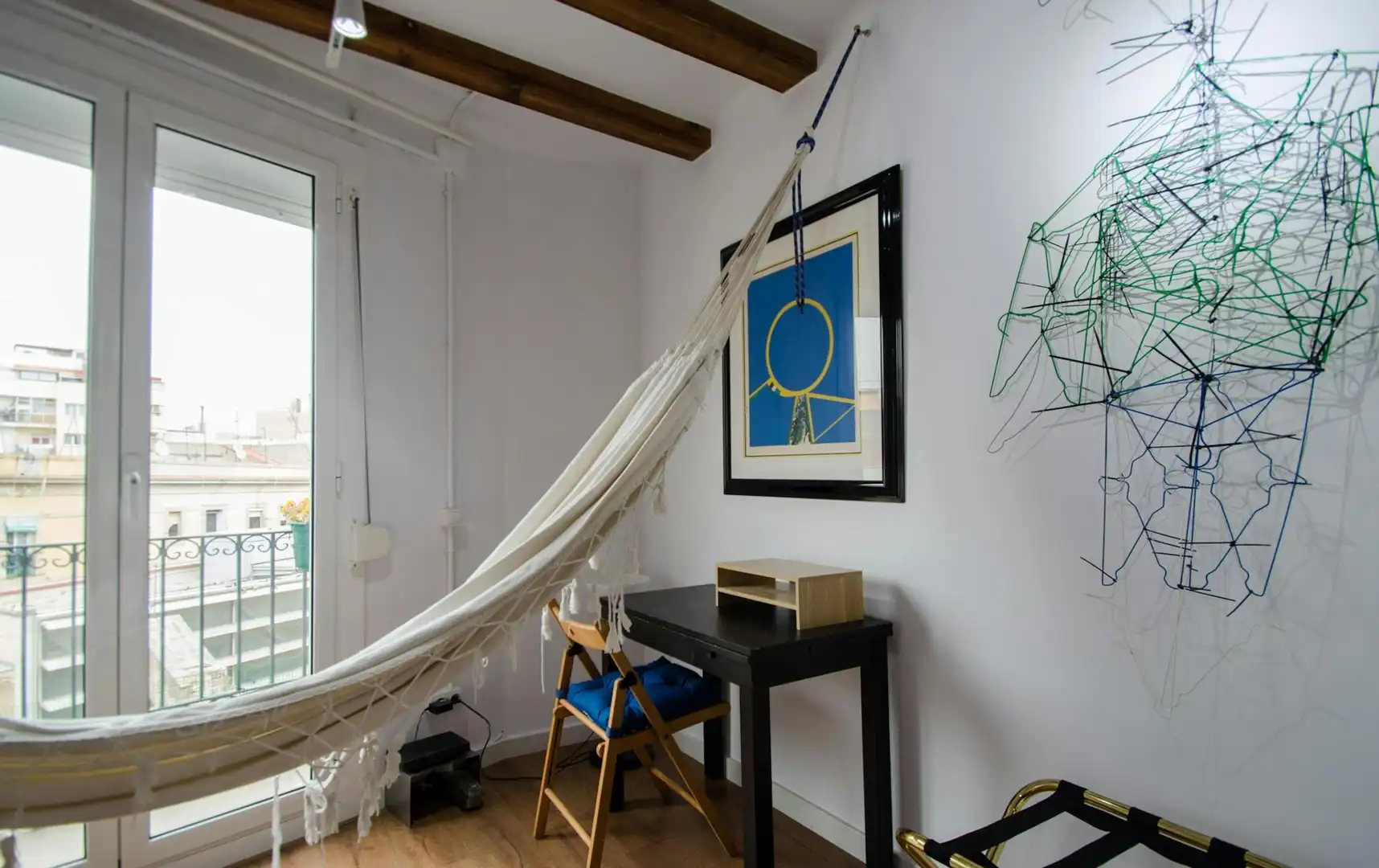 Balcony of Flat for rent in Barcelona  with Heating, Furnished and Washing machine