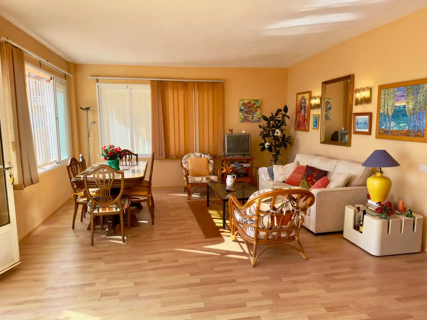 Sala de estar de Apartamento en venta en Calpe / Calp con Terraza, Amueblado y Horno