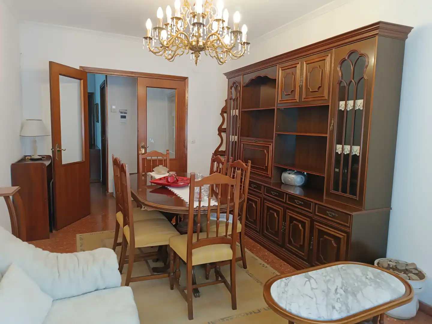 Esszimmer von Wohnung zum Verkauf in Pontevedra Capital  mit Heizung, Parkett und Abstellraum