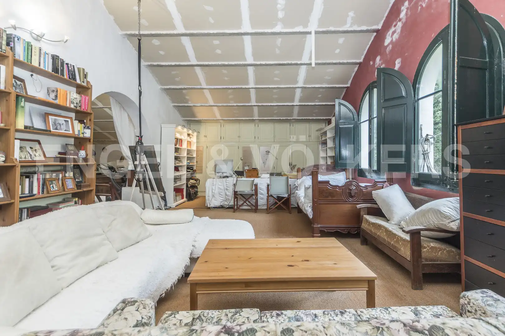 Sala de estar de Finca rústica en venta en Sant Cebrià de Vallalta con Calefacción, Jardín privado y Terraza