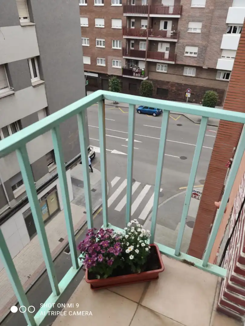 Balcony of Flat for rent in Gijón   with Heating, Furnished and Oven