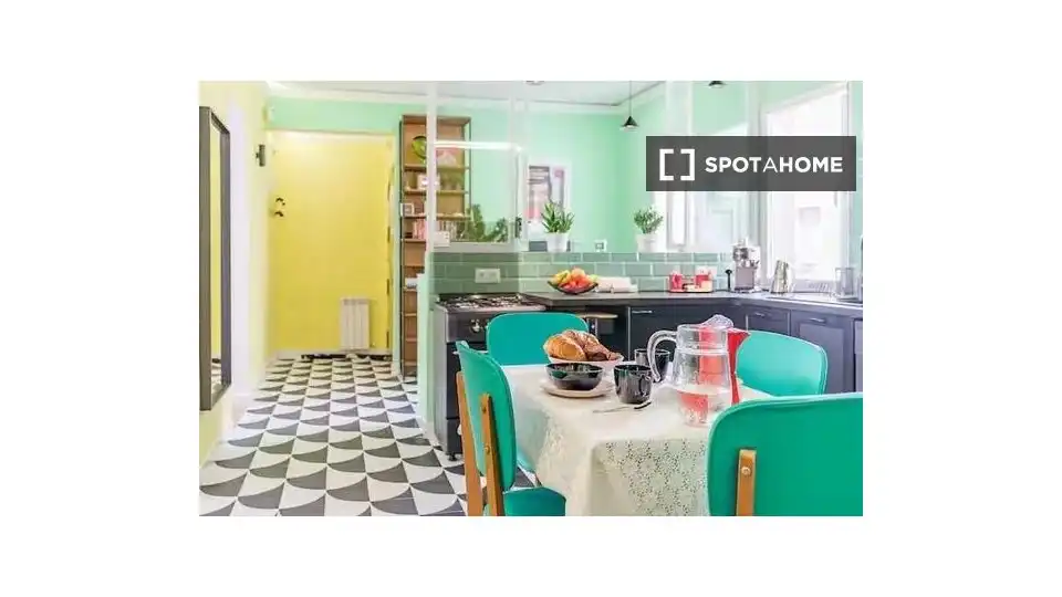 Kitchen of Flat for rent in Madrid  with Air Conditioner, Heating and Furnished