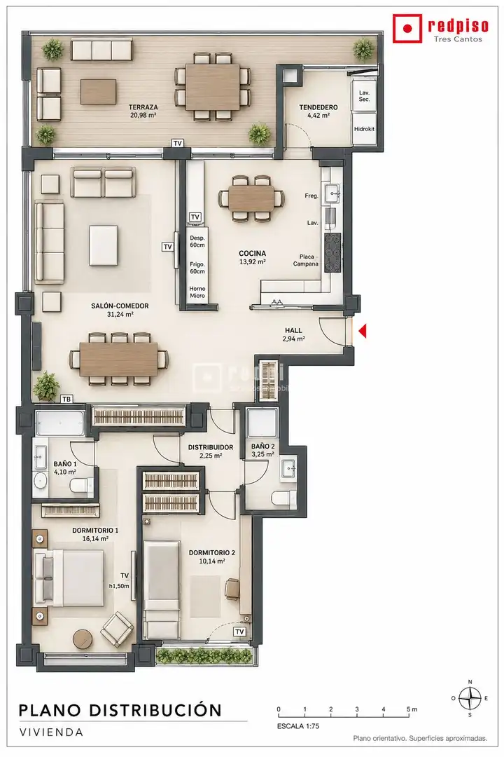 Penthouse mit Pool zum Verkauf in Primera Fase - Nuevo Tres Cantos, imagen 3