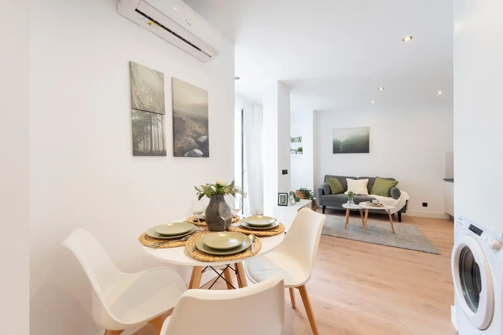 Wohnzimmer von Wohnung zur Miete in Madrid mit Klimaanlage, Heizung und Parkett