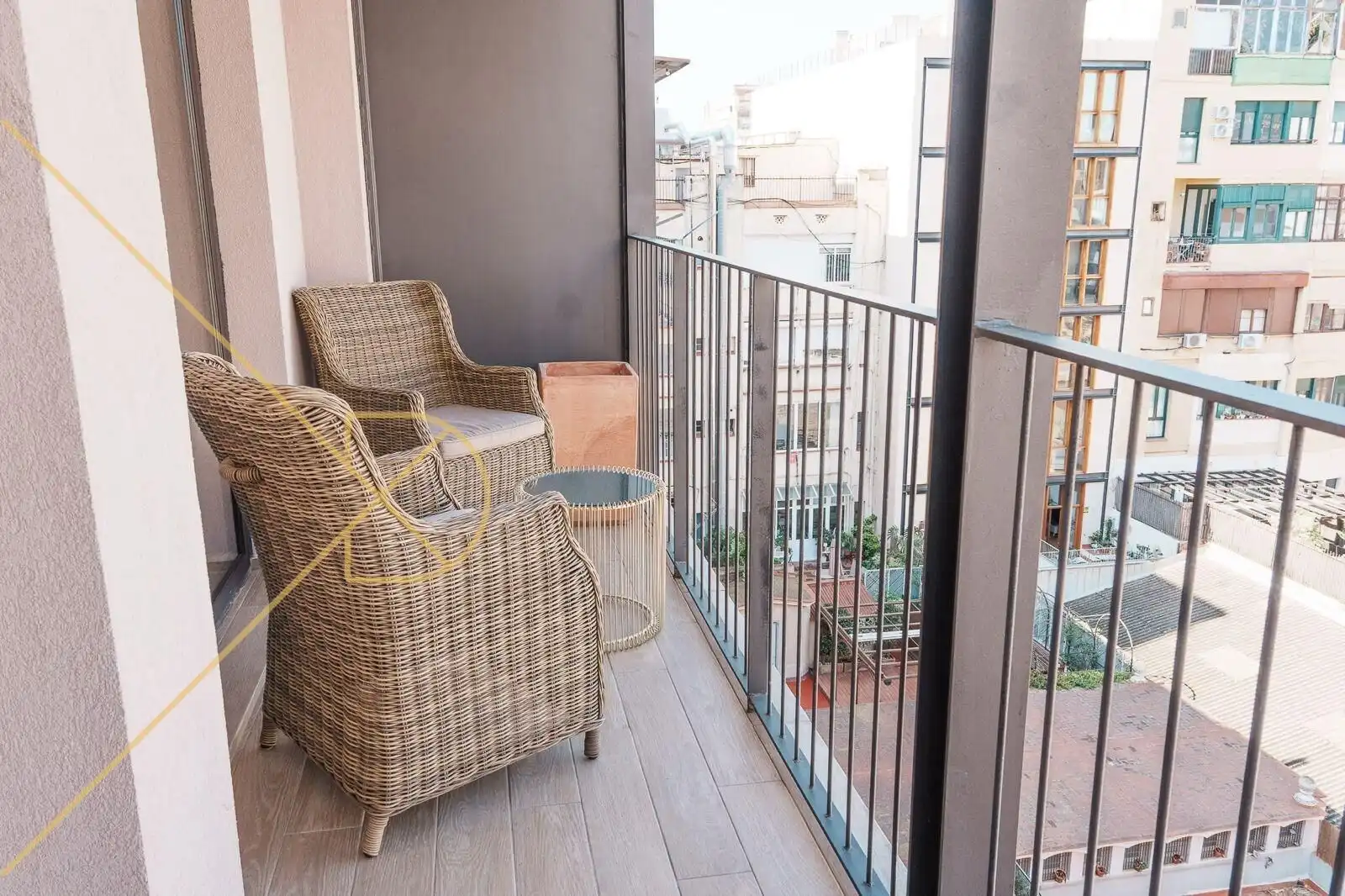 Terrasse von Dachboden zum Verkauf in Barcelona mit Klimaanlage, Heizung und Parkett