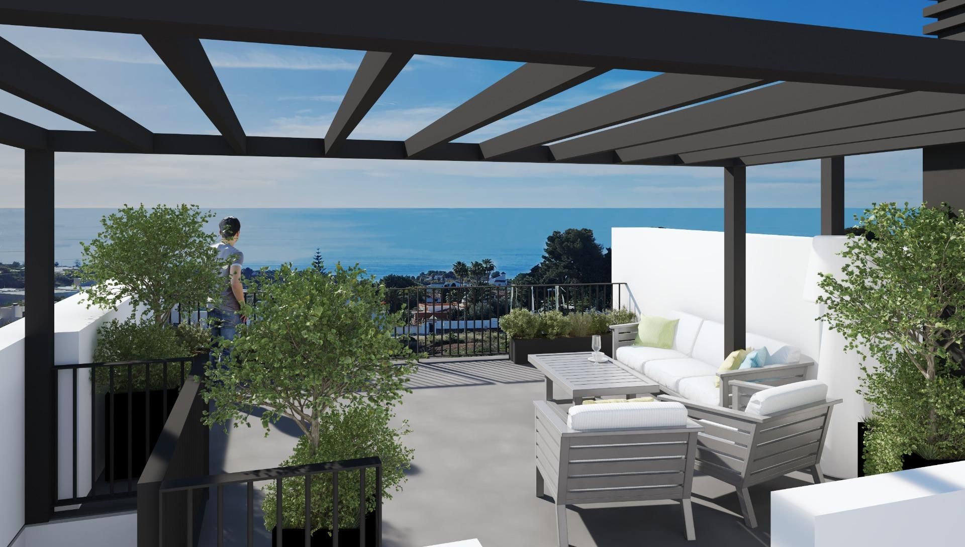 Terrace of Single-family semi-detached for sale in Nerja  with Air Conditioner, Heating and Private garden
