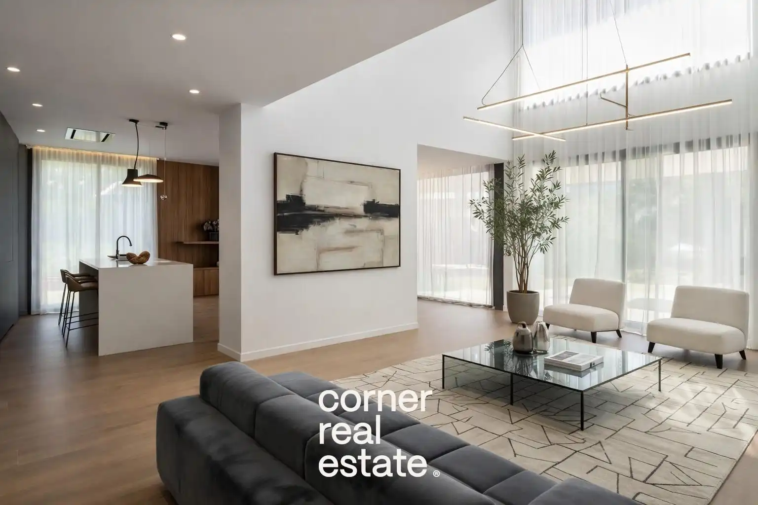 Living room of Houses for sale in Sant Cugat del Vallès  with Air Conditioner, Heating and Private garden