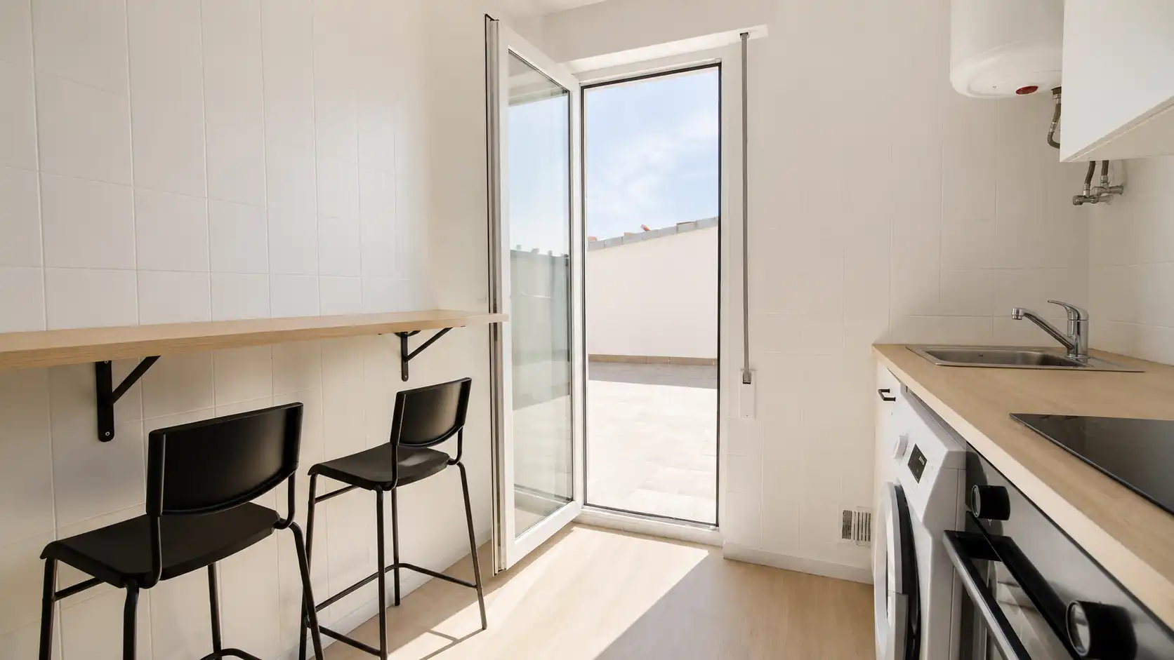 Balcony of Flat for sale in Cuarte de Huerva  with Furnished