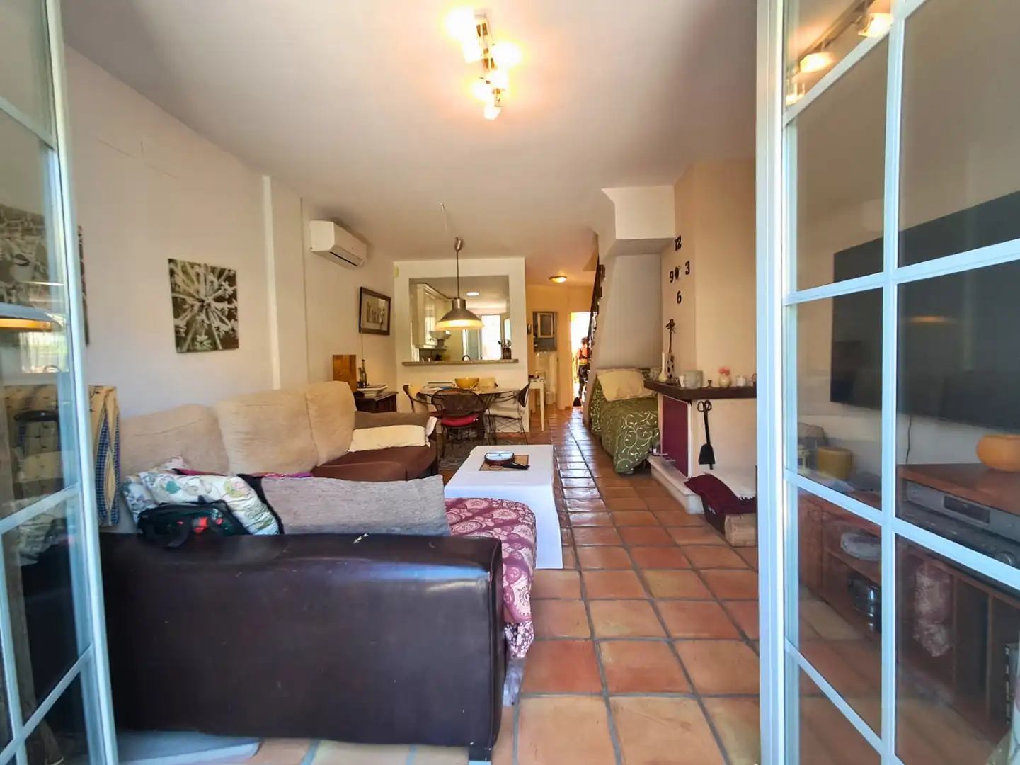 Sala d'estar de Finca rústica en venda en Finestrat amb Aire condicionat, Calefacció i Terrassa