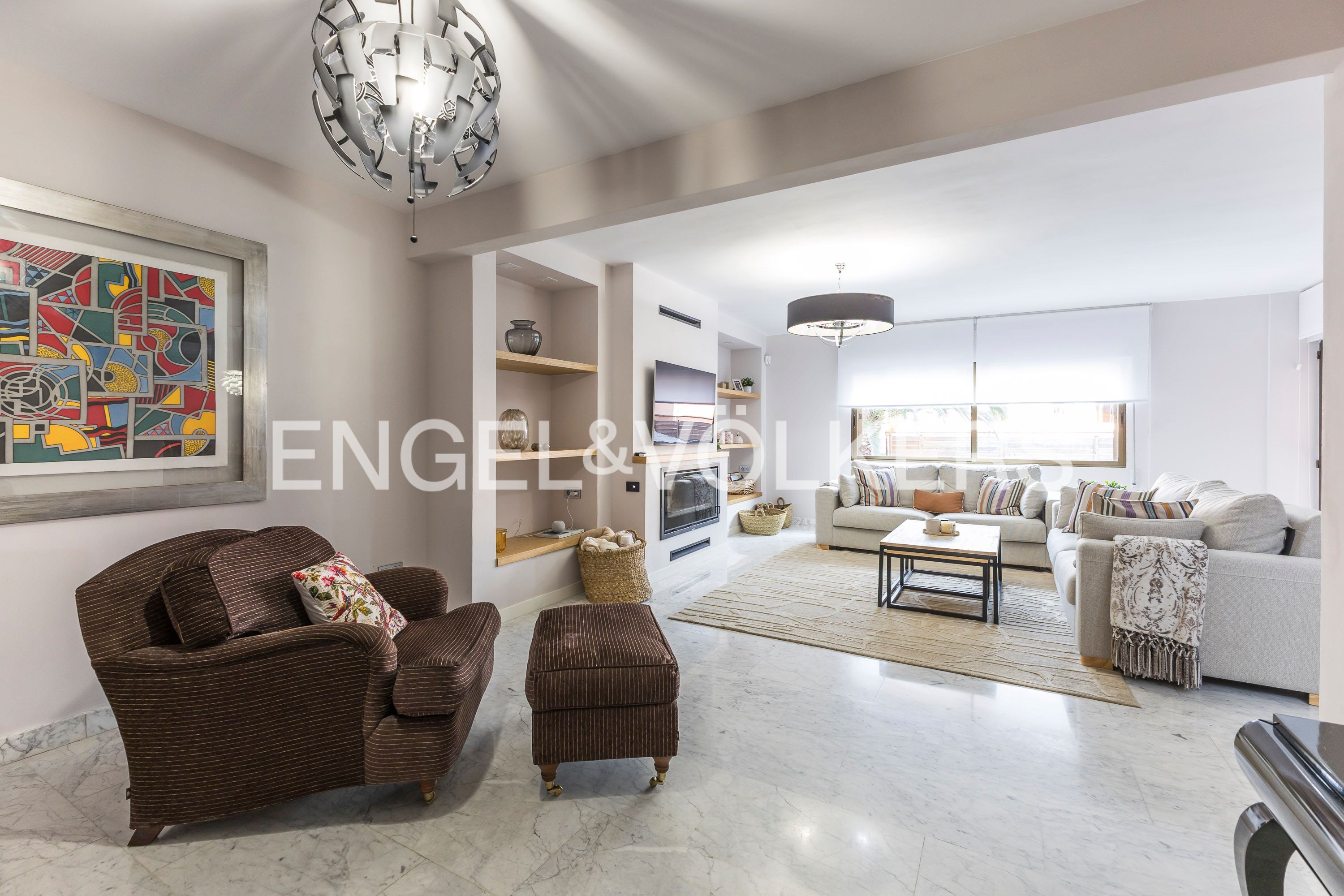 Sala de estar de Casa o chalet en venta en  Madrid Capital con Aire acondicionado, Calefacción y Jardín privado