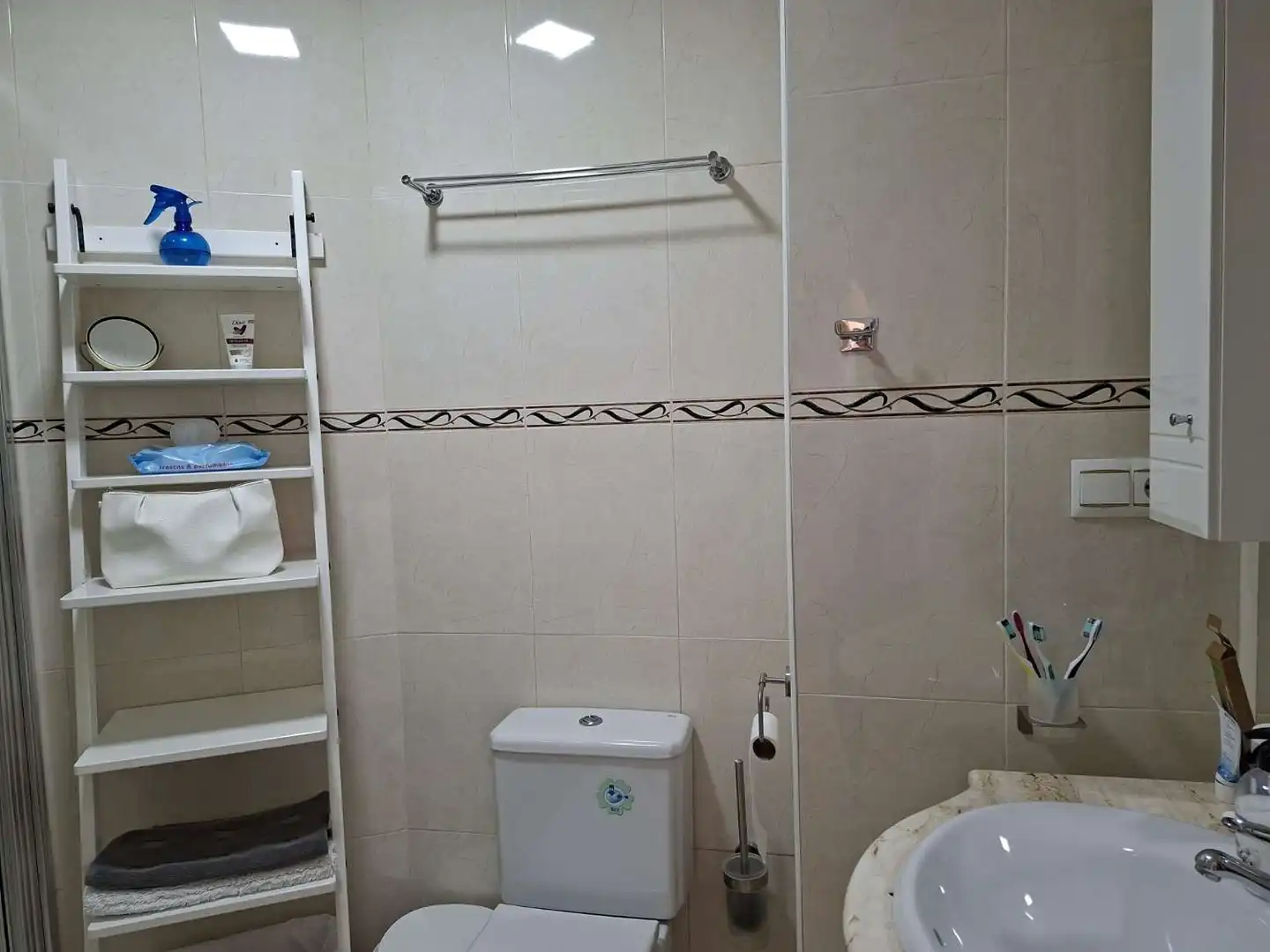Bathroom of Study for rent in Algarrobo  with Air Conditioner, Swimming Pool and Furnished