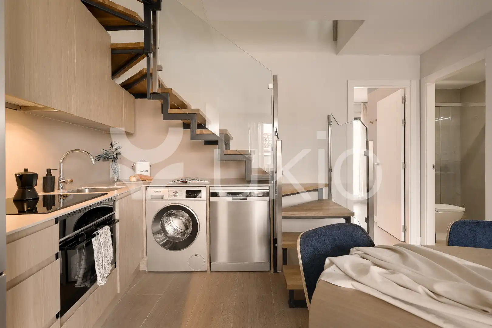 Cocina de Apartamento de alquiler en Madrid con Calefacción, Terraza y Piscina
