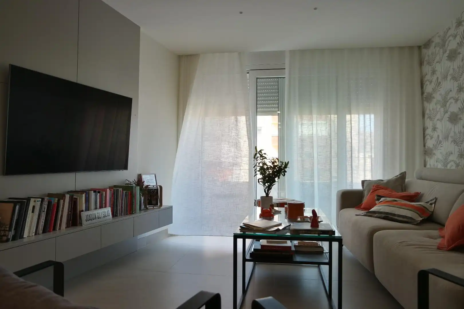 Sala d'estar de Pis de lloguer en Sanlúcar de Barrameda amb Aire condicionat, Calefacció i Terrassa
