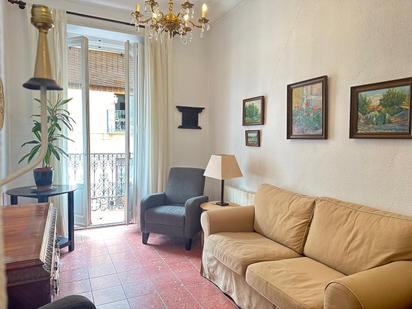 Living room of Flat for sale in  Madrid Capital  with Air Conditioner and Balcony