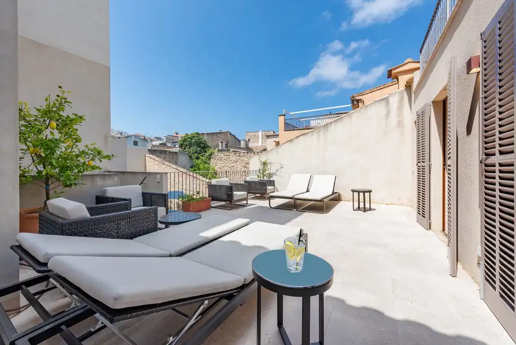 Terrace of Country homes for sale in Pollença  with Air Conditioner, Heating and Private garden