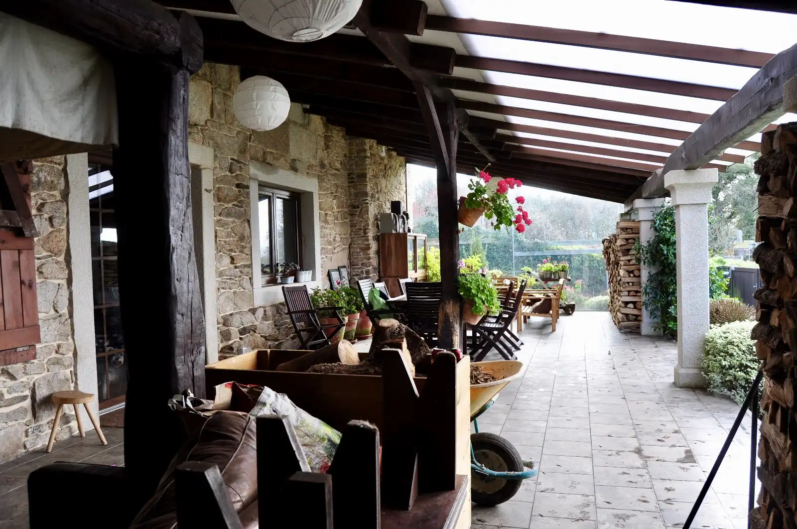 Terraza de Casa o chalet en venta en Lugo con Calefacción, Jardín privado y Parquet