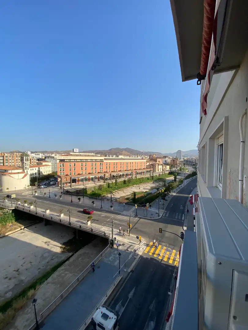 Außenansicht von Wohnung zur Miete in Málaga mit Klimaanlage, Terrasse und Möbliert
