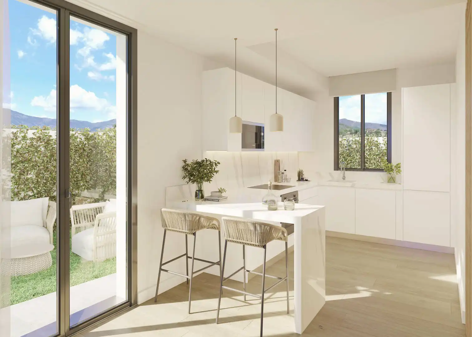 Cocina de Casa o chalet en venta en Málaga con Aire acondicionado, Jardín privado y Terraza