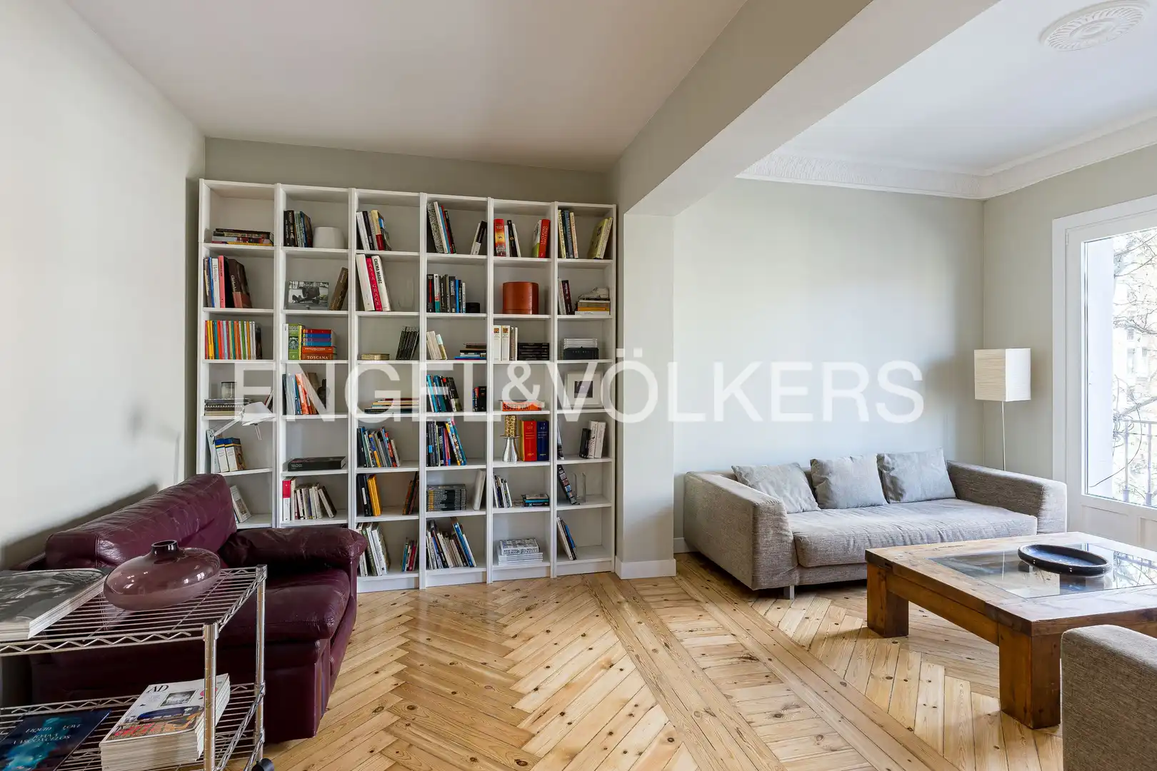 Wohnzimmer von Wohnung zur Miete in Madrid mit Klimaanlage, Heizung und Parkett