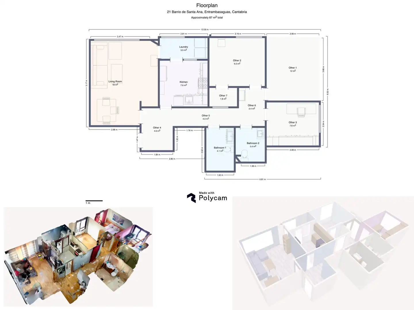 Piso en venta en Entrambasaguas con Aire acondicionado, Calefacción y Jardín privado