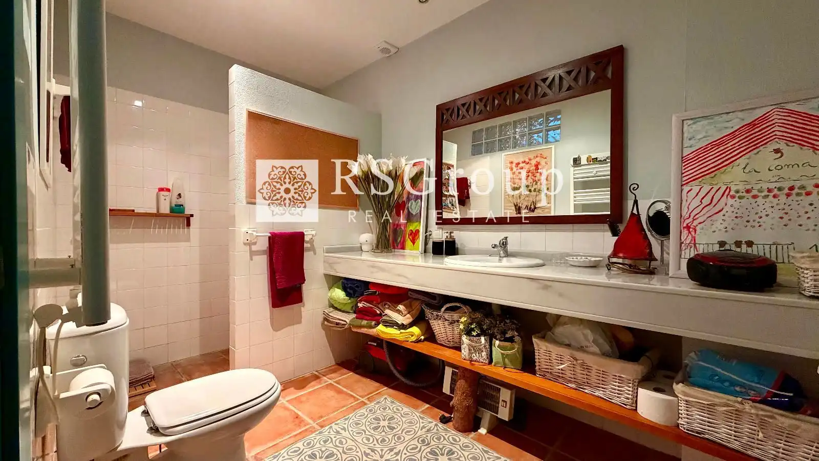 Baño de Casa o chalet en venta en Santa Olalla del Cala con Aire acondicionado, Jardín privado y Terraza
