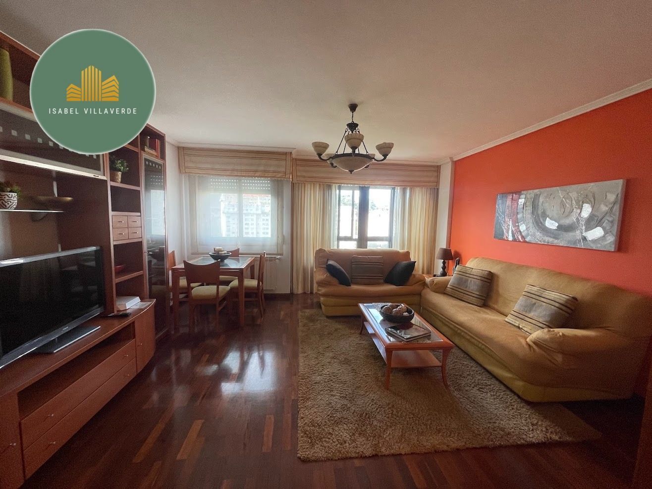Sala de estar de Piso de alquiler en A Coruña Capital  con Calefacción y Amueblado