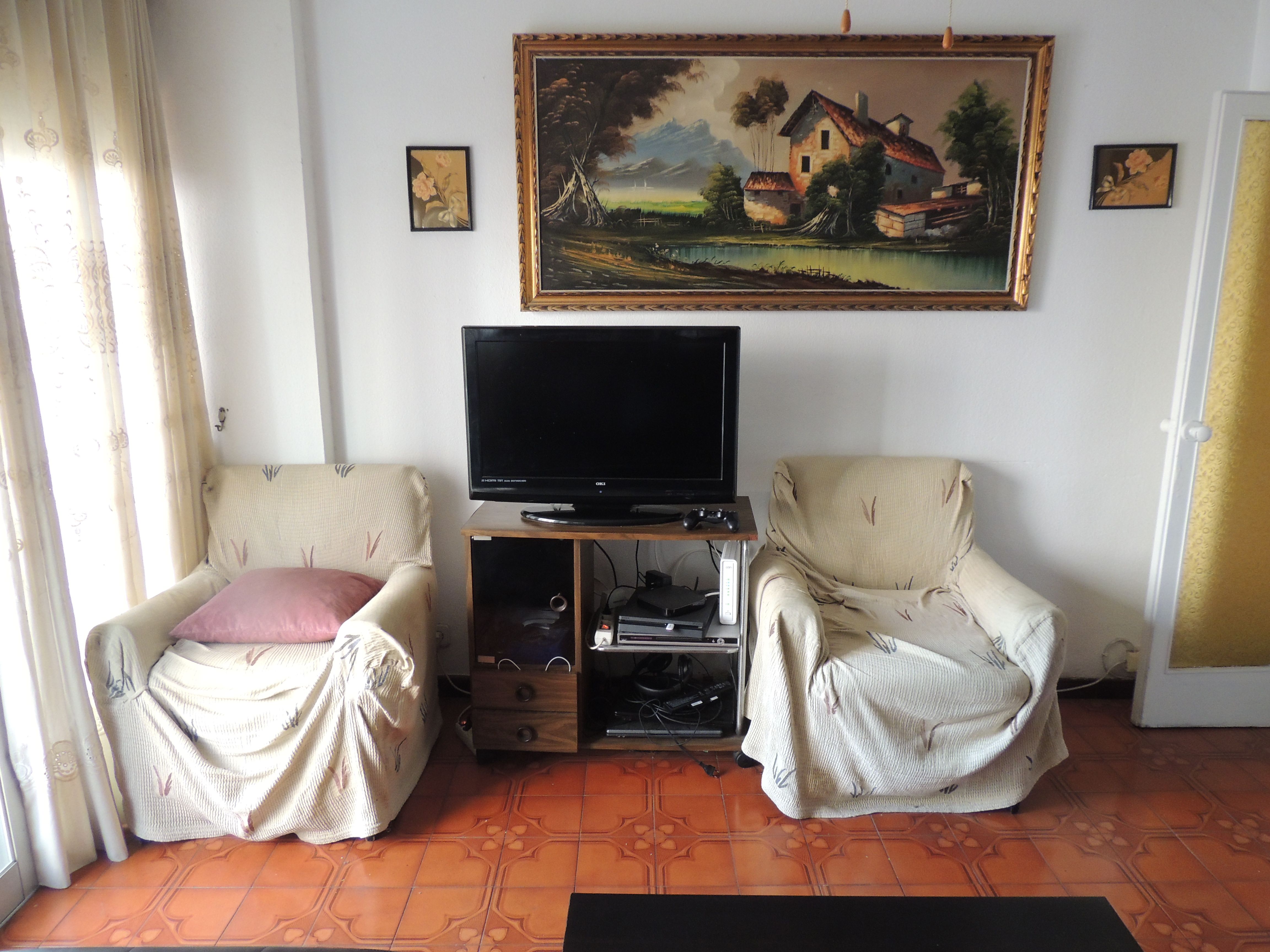 Sala de estar de Piso en venta en  Barcelona Capital con Balcón