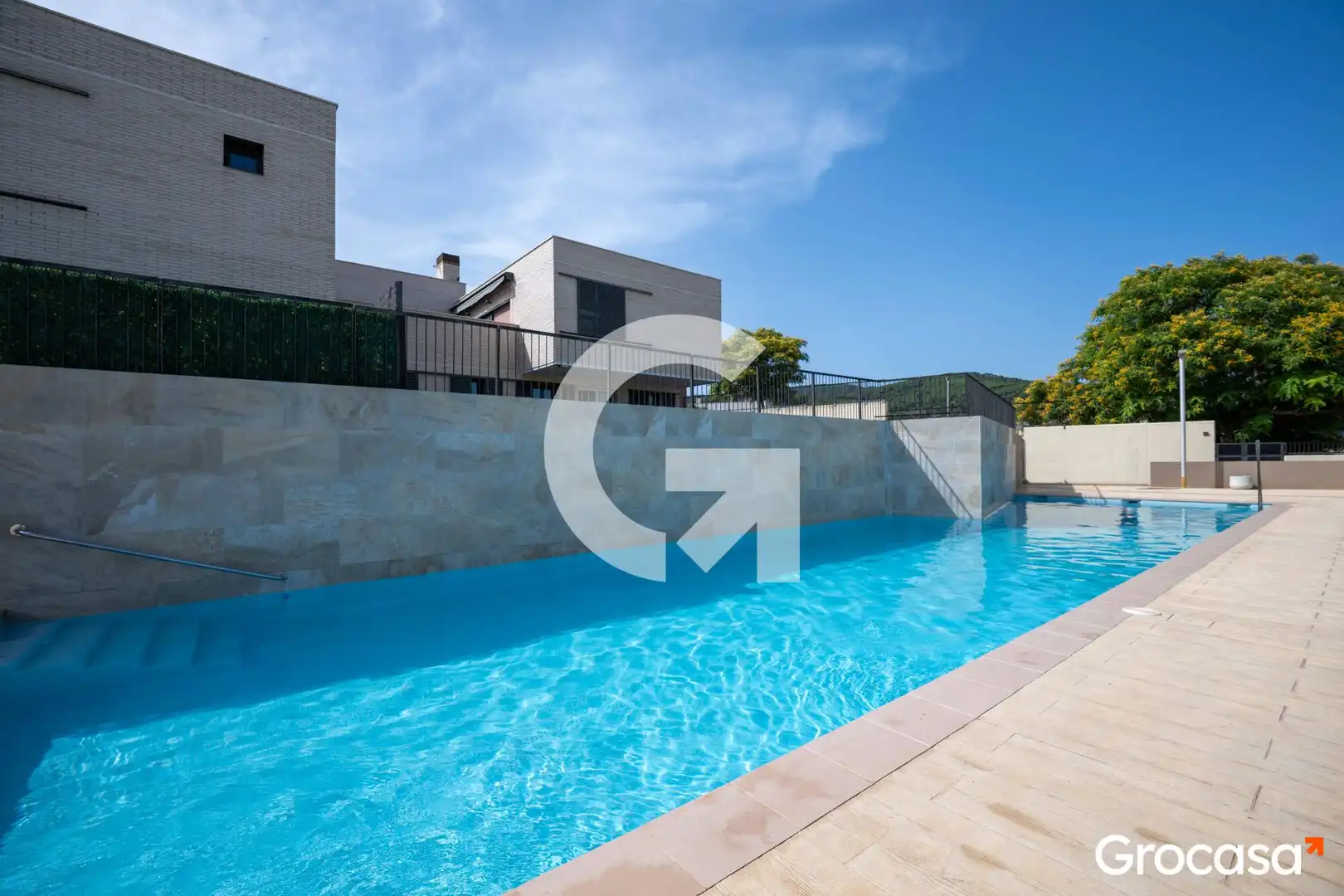 Swimming pool of Detached homes for sale in Mataró  with Air Conditioner, Heating and Private garden