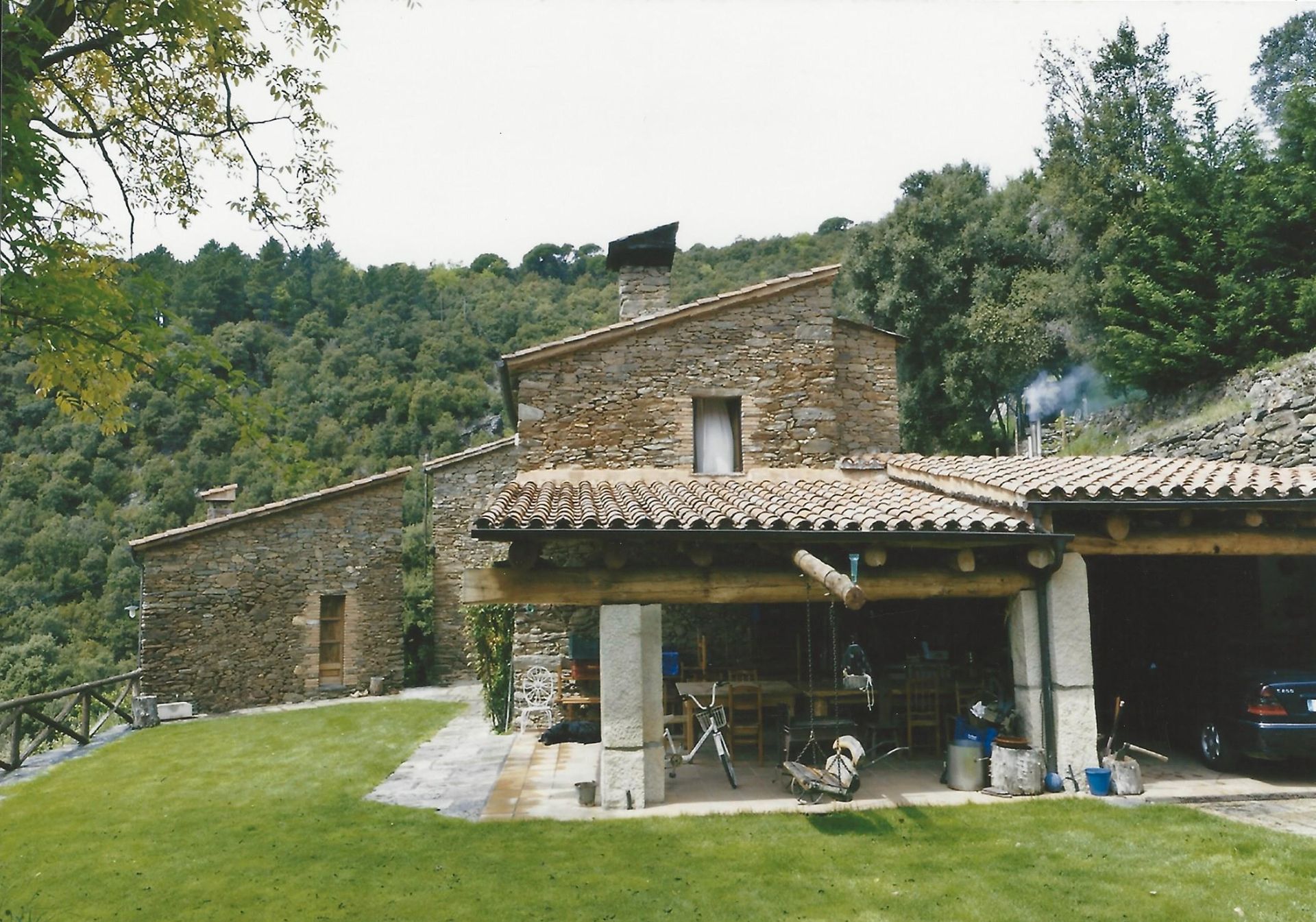 Exterior view of Country house for sale in Fogars de Montclús  with Heating, Private garden and Swimming Pool