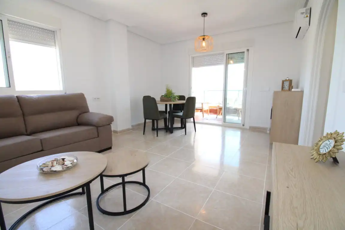 Wohnzimmer von Wohnung zum Verkauf in Villajoyosa / La Vila Joiosa mit Klimaanlage, Terrasse und Abstellraum