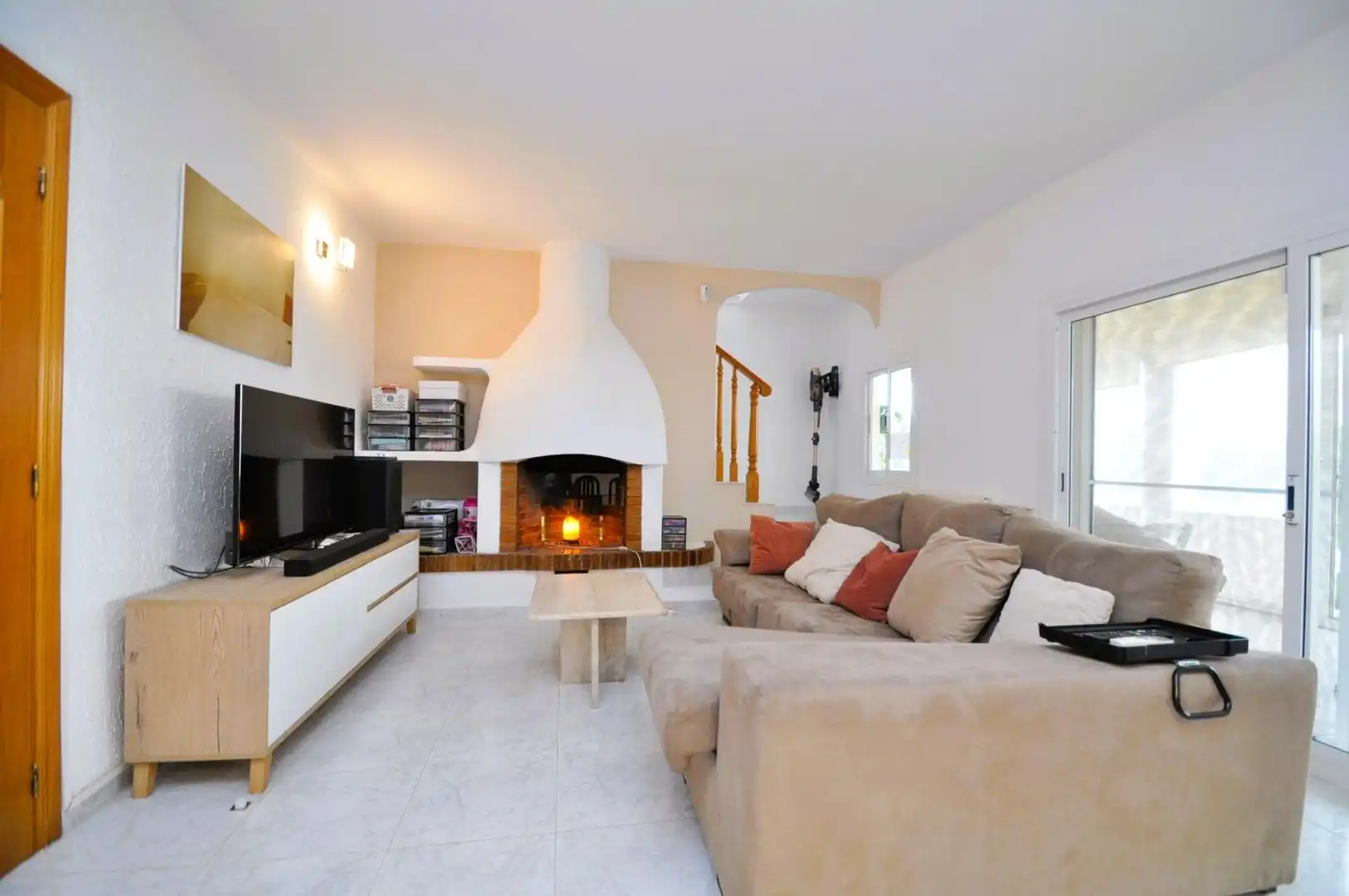 Wohnzimmer von Haus oder Chalet zum Verkauf in La Ràpita mit Privatgarten, Terrasse und Schwimmbad