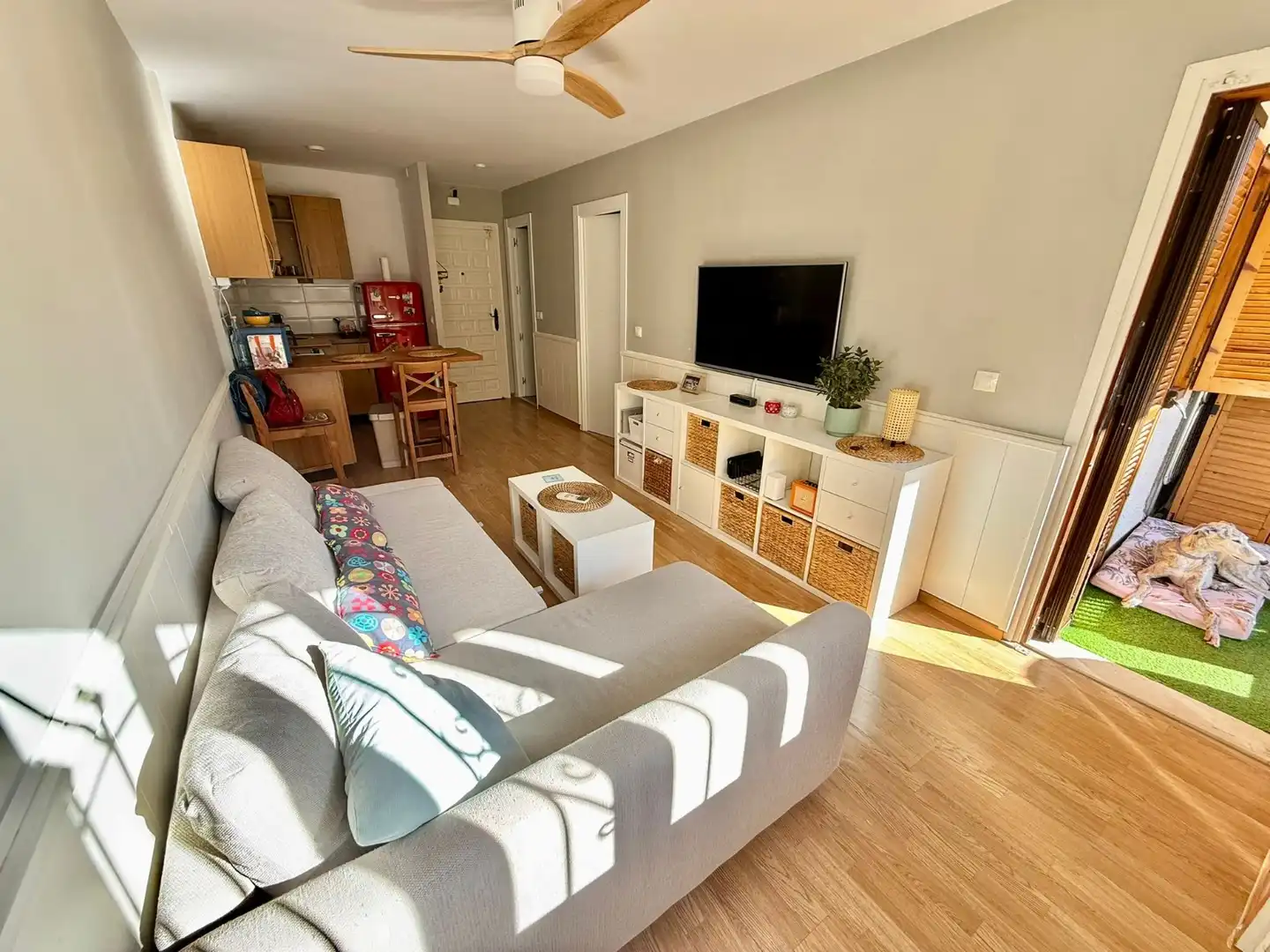 Wohnzimmer von Erdgeschoss zur Miete in San Javier mit Klimaanlage, Terrasse und Möbliert