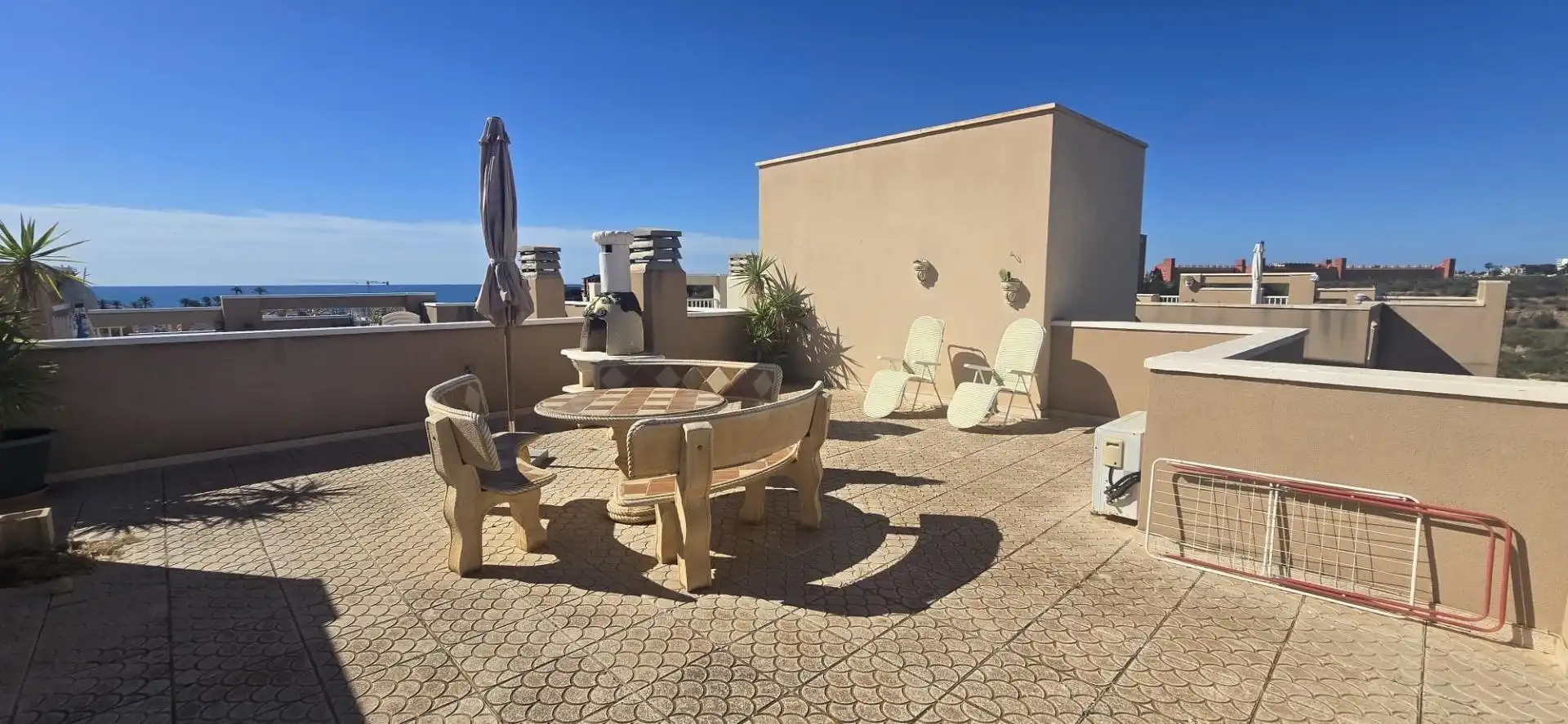 Terrasse von Wohnungen zum Verkauf in Mazarrón mit Klimaanlage, Heizung und Abstellraum