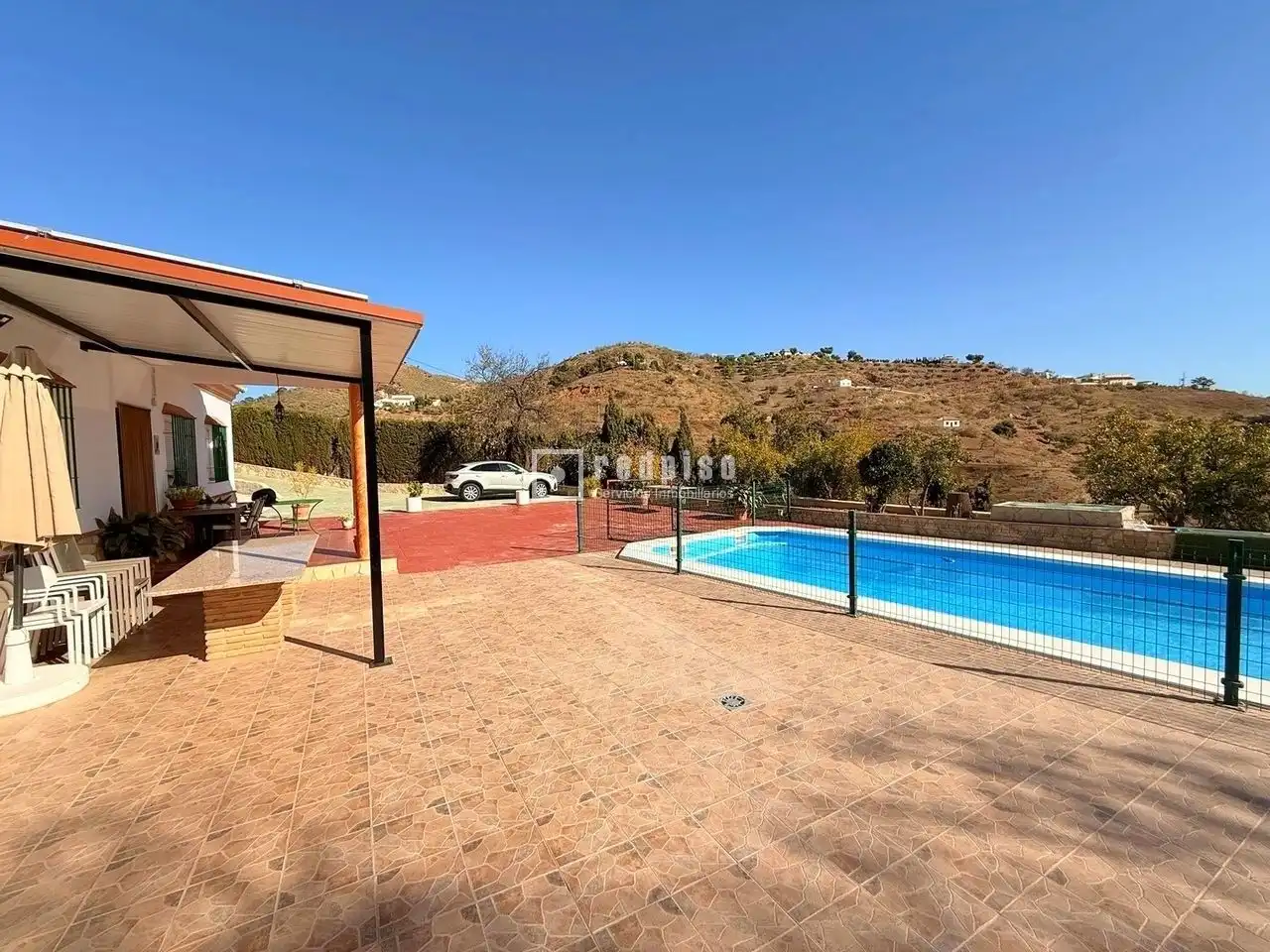 Schwimmbecken von Haus oder Chalet zur Miete in Almogía mit Heizung, Privatgarten und Terrasse