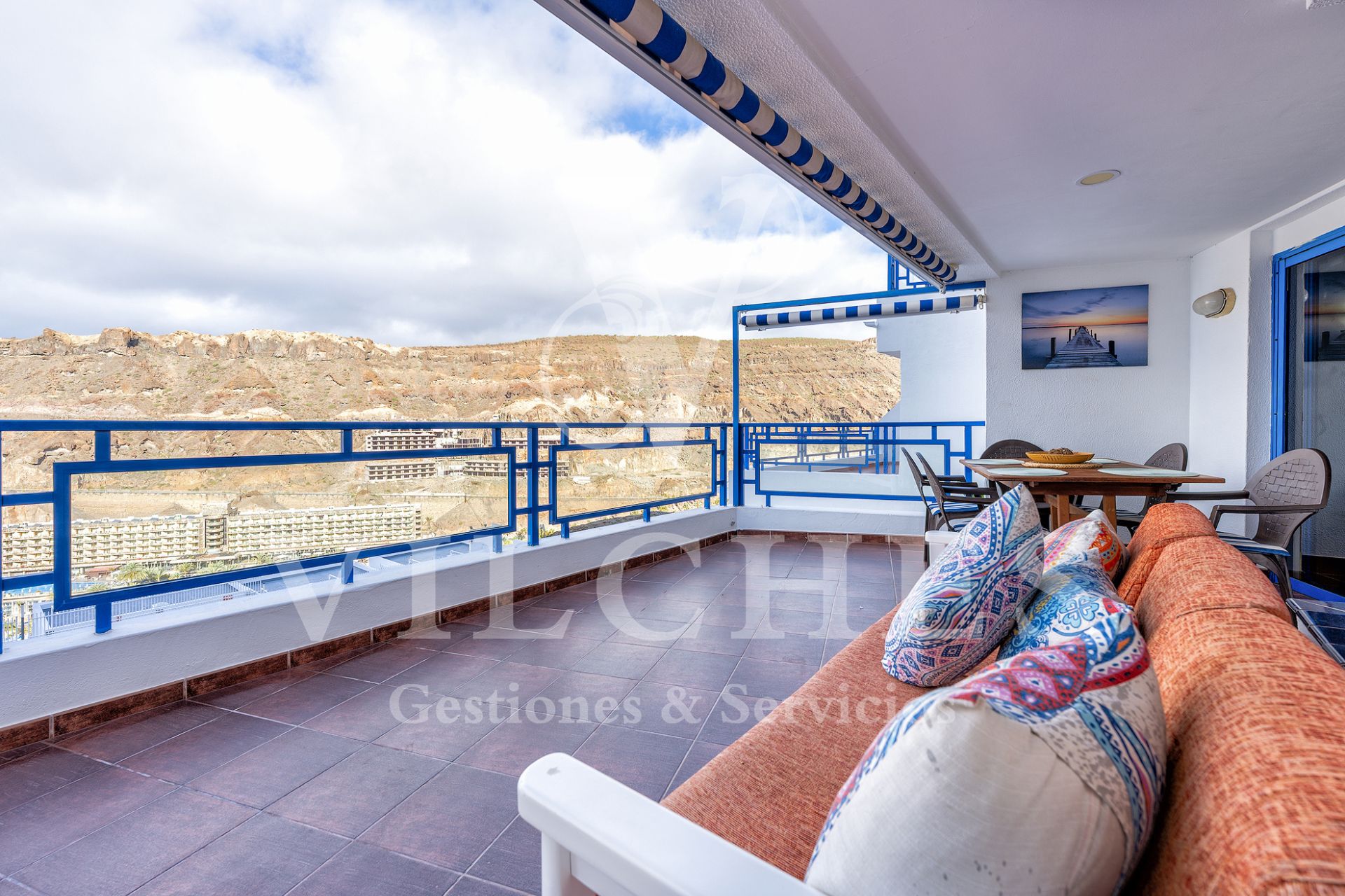 Terrace of Flat to rent in Mogán  with Air Conditioner, Terrace and Furnished