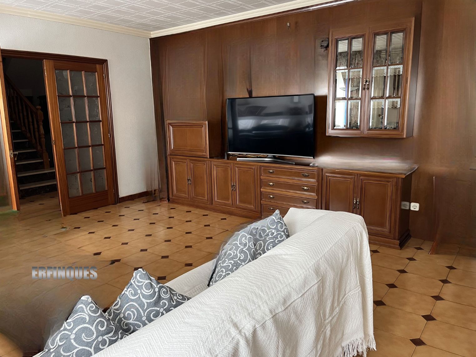 Sala d'estar de Casa adosada en venda en Terrassa amb Aire condicionat, Calefacció i Terrassa