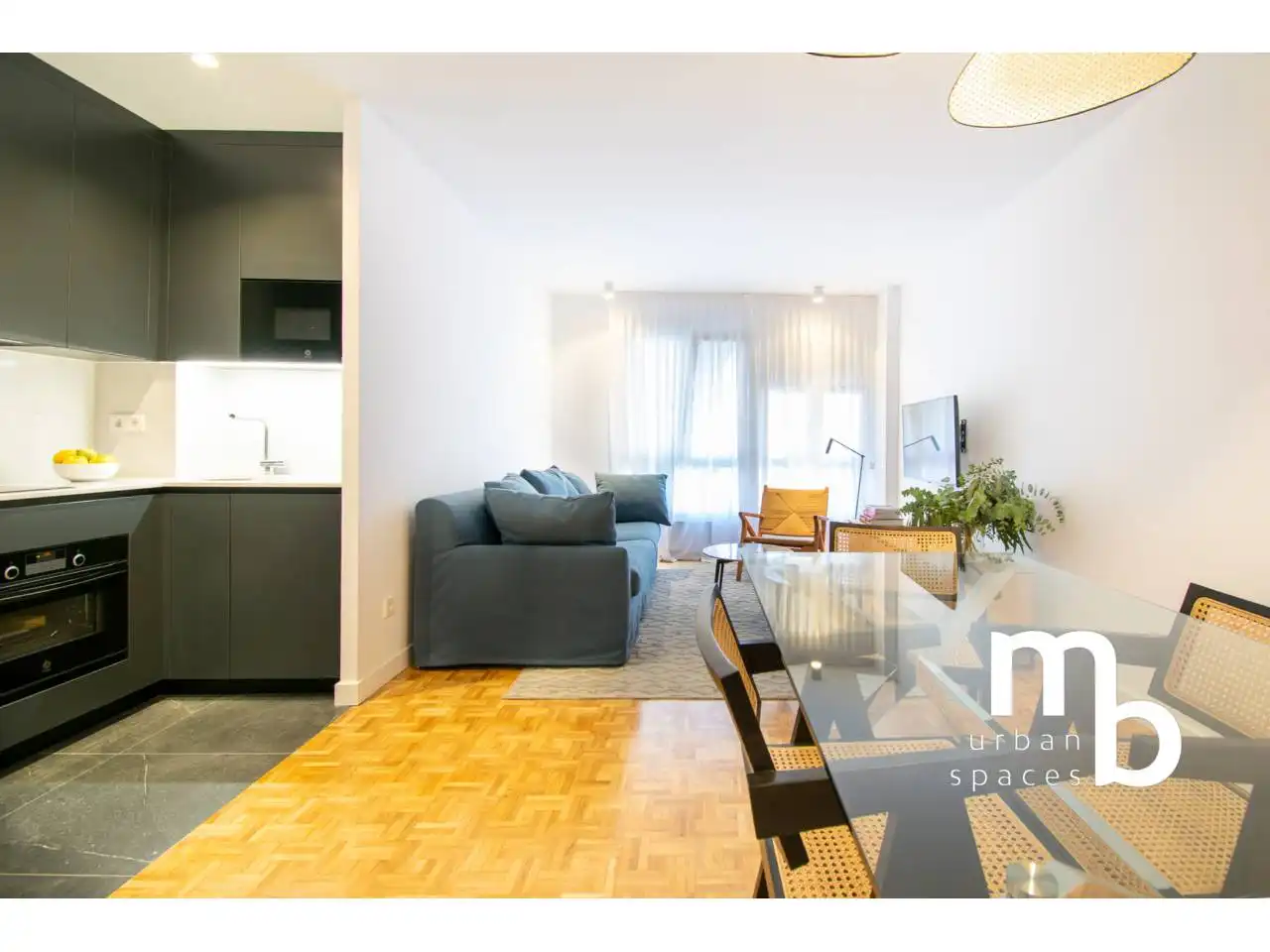 Sala de estar de Piso de alquiler en Madrid con Aire acondicionado, Calefacción y Parquet