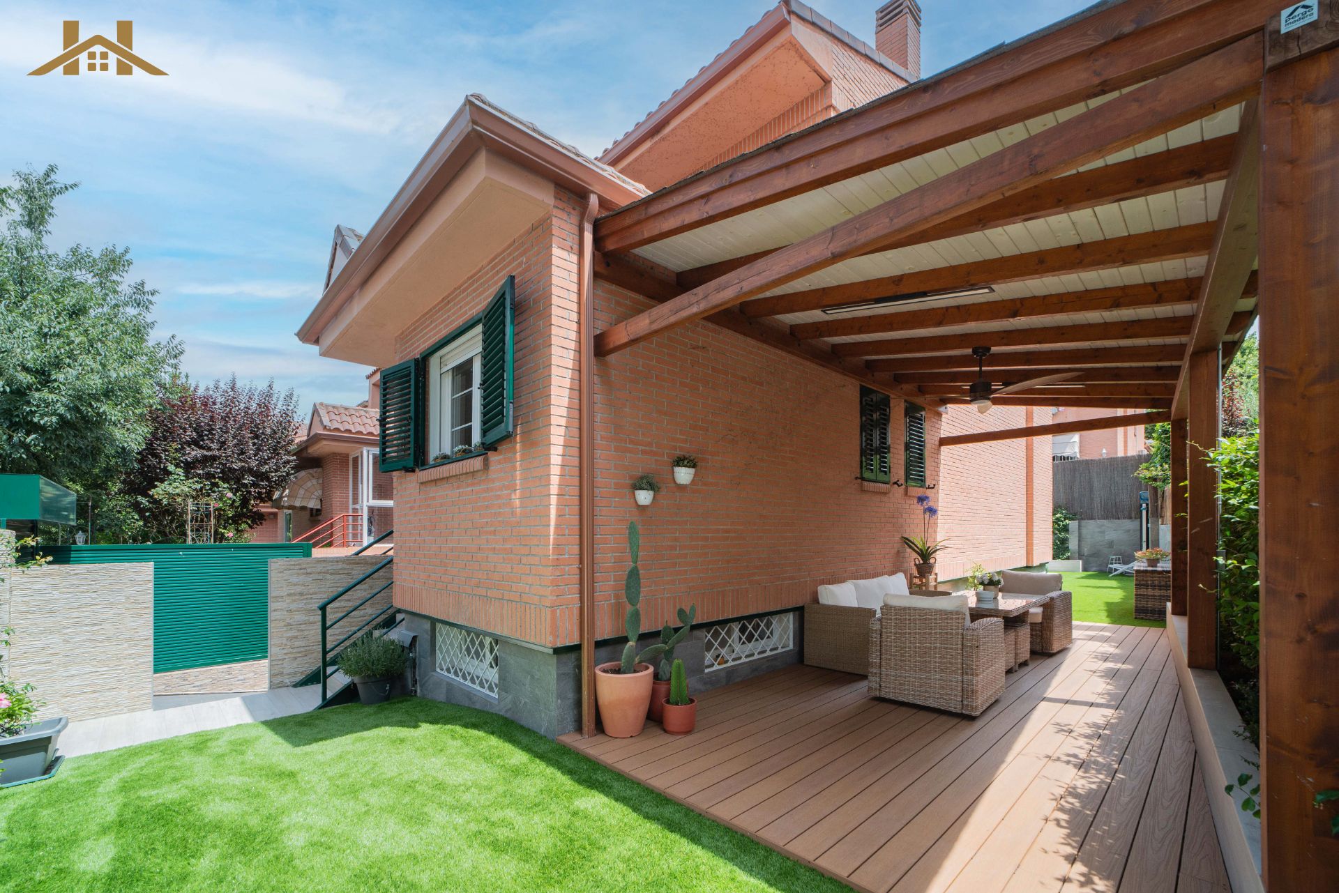 Terrassa de Casa adosada en venda en Villaviciosa de Odón amb Aire condicionat, Calefacció i Jardí privat