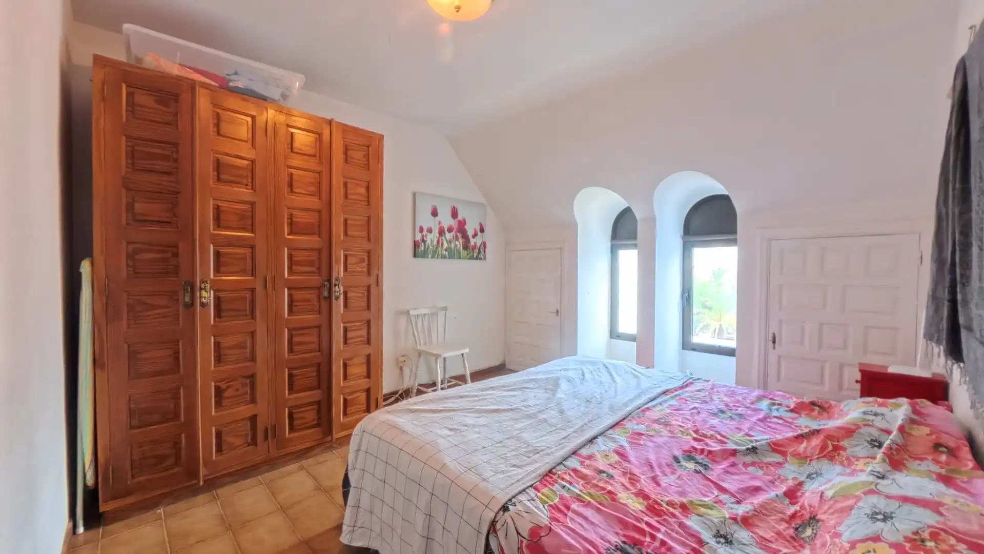 Schlafzimmer von Maisonette zum Verkauf in Arona mit Terrasse, Möbliert und Ofen