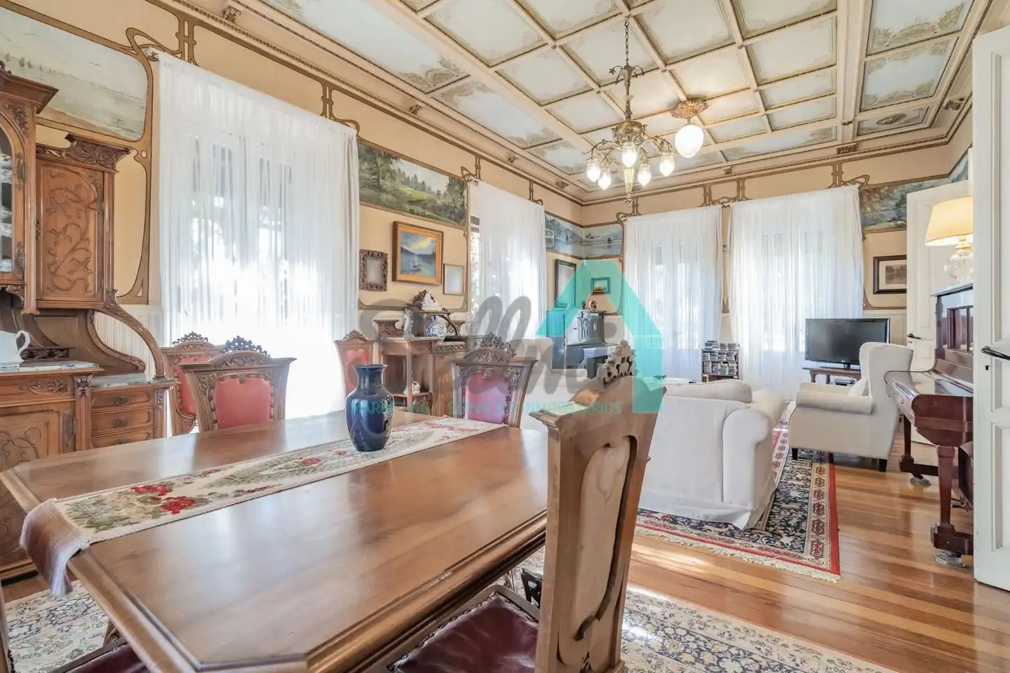 Dining room of Houses for sale in Pravia  with Heating, Private garden and Parquet flooring