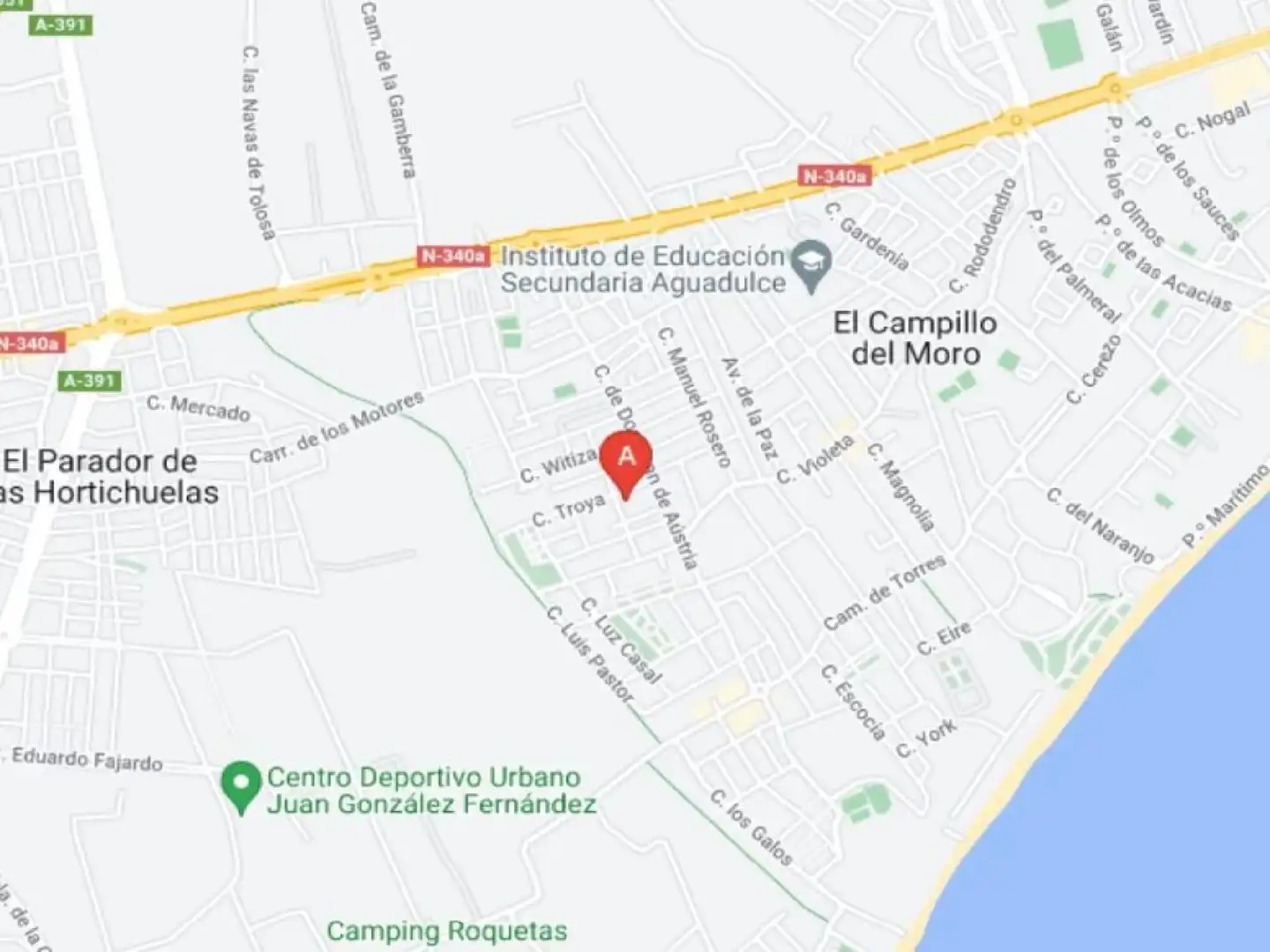 Vista exterior de Piso en venta en Roquetas de Mar