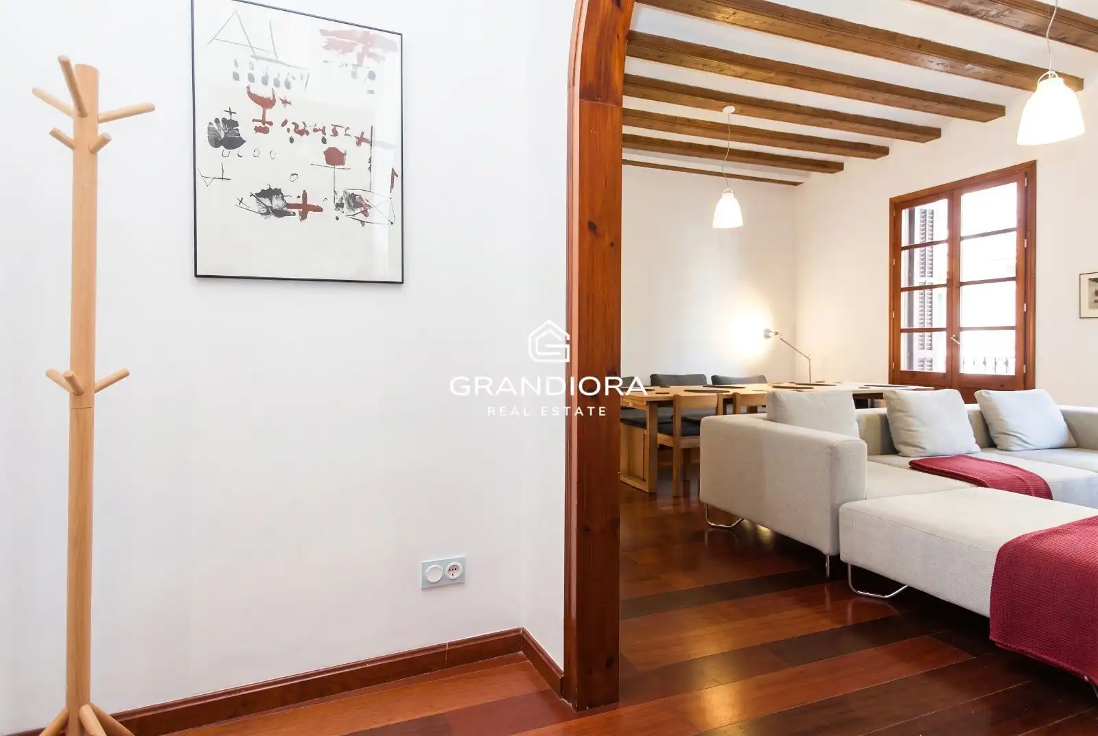Sala d'estar de Àtic de lloguer en Ciutat Vella
