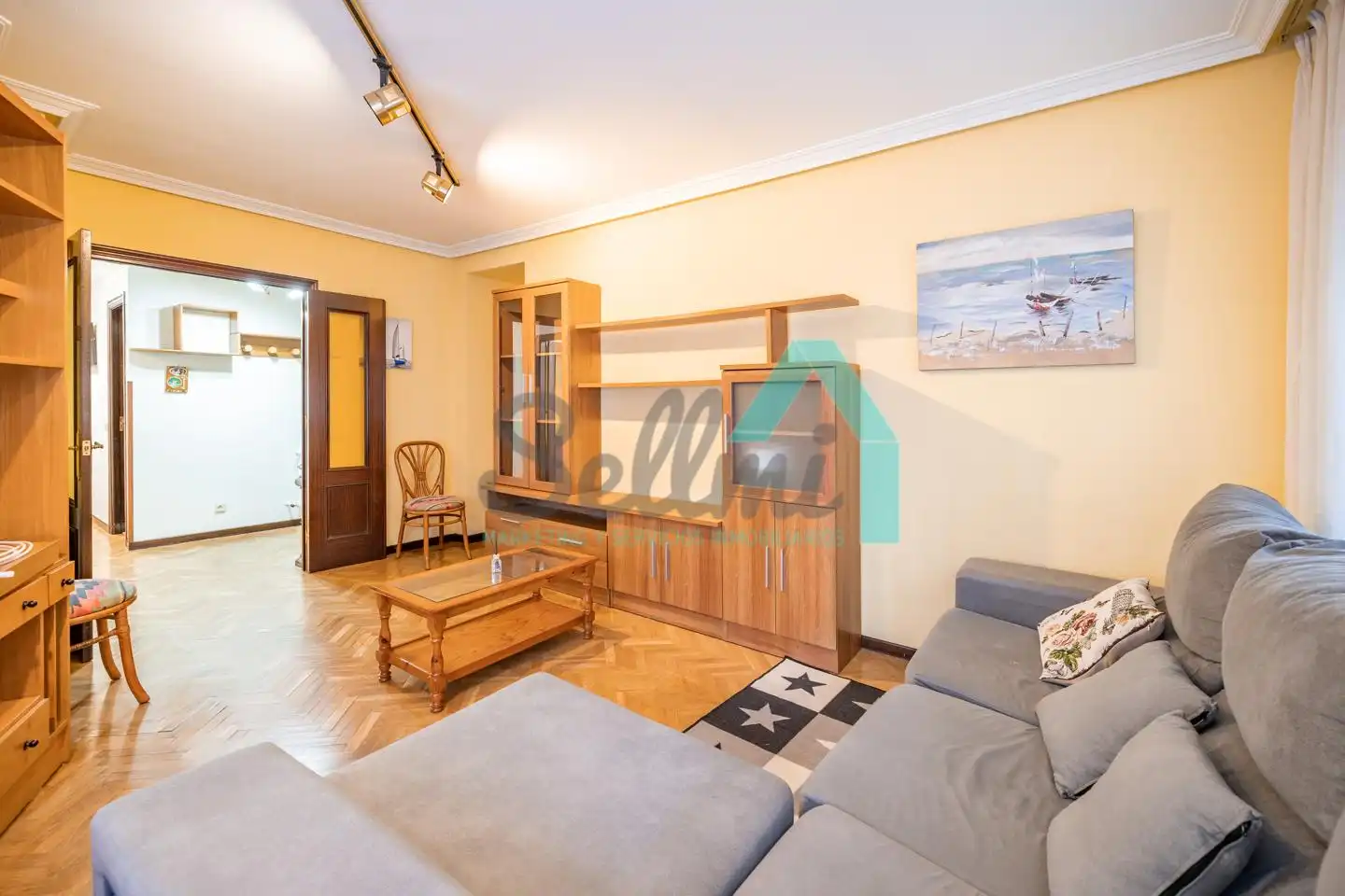 Wohnzimmer von Wohnung zum Verkauf in Gijón  mit Heizung und Parkett
