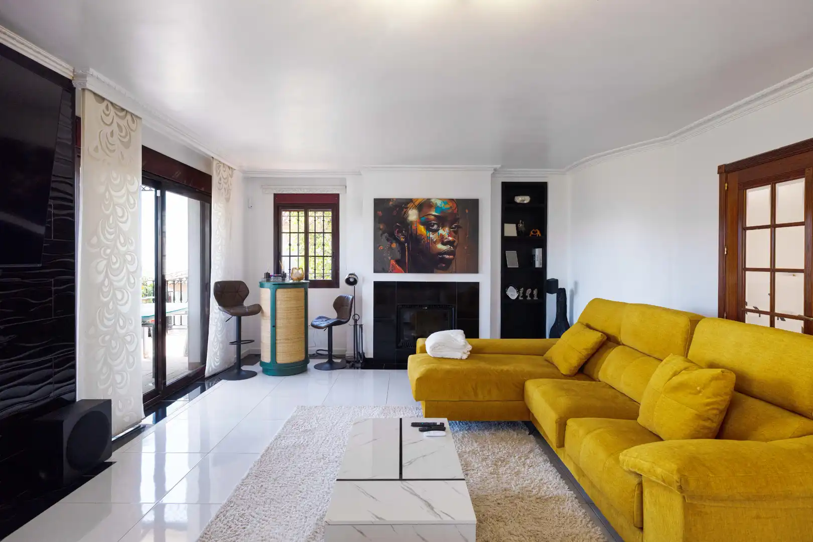 Wohnzimmer von Haus oder Chalet zum Verkauf in Málaga mit Klimaanlage, Heizung und Privatgarten