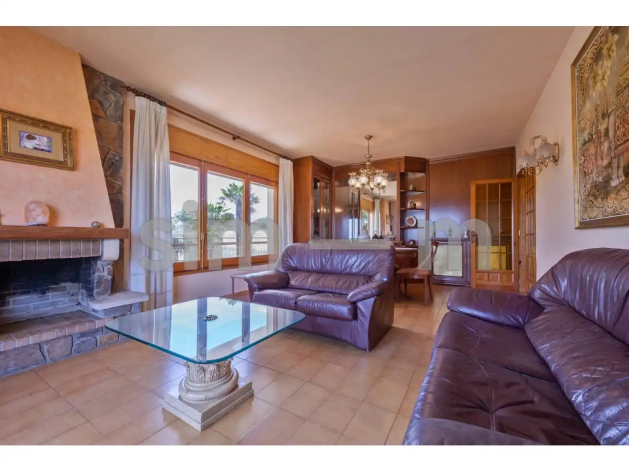 Sala de estar de Casa o chalet en venta en Gurb con Aire acondicionado, Calefacción y Jardín privado