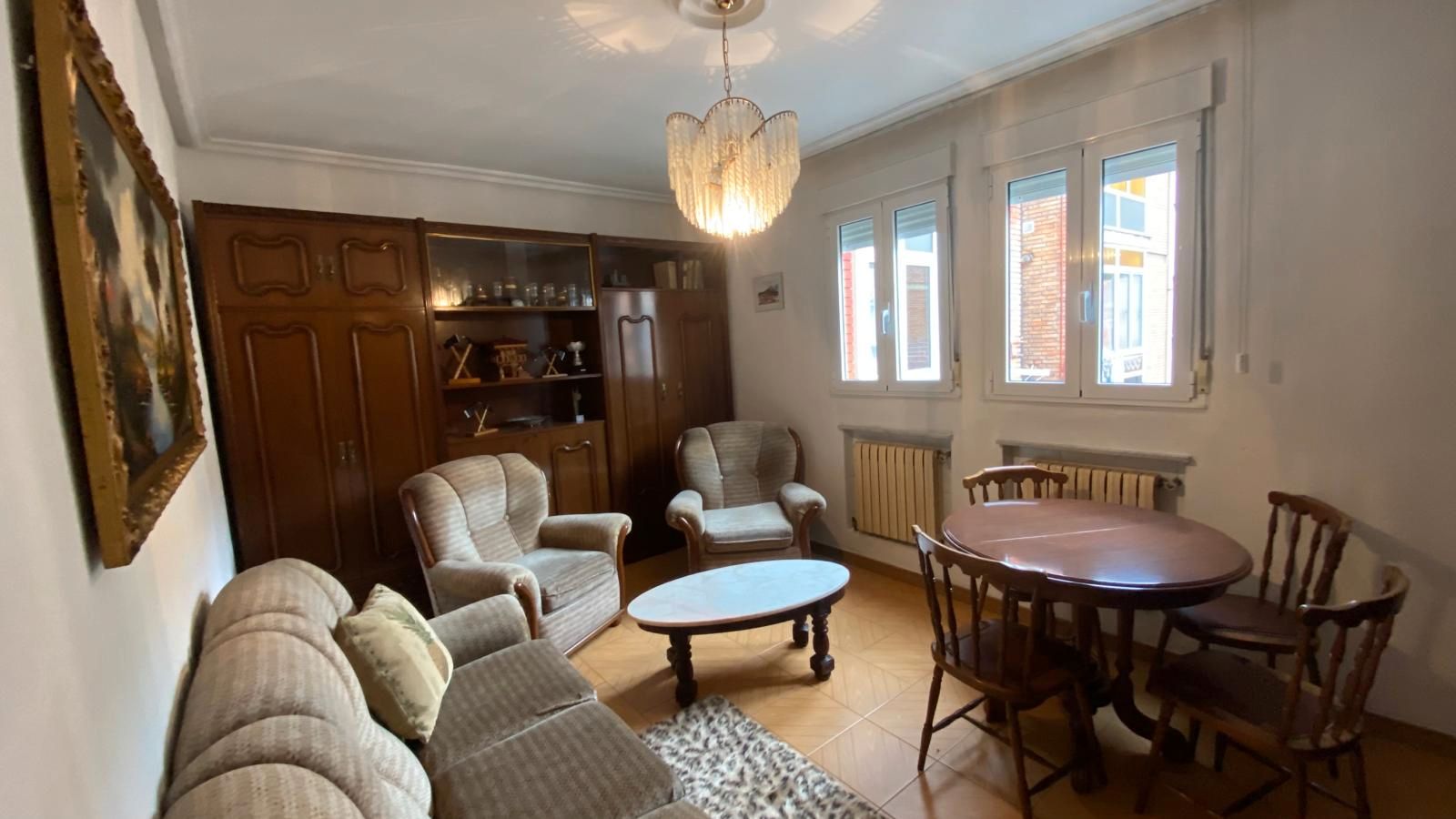 Living room of Flat for rent in Langreo  with Heating, Storage room and Furnished