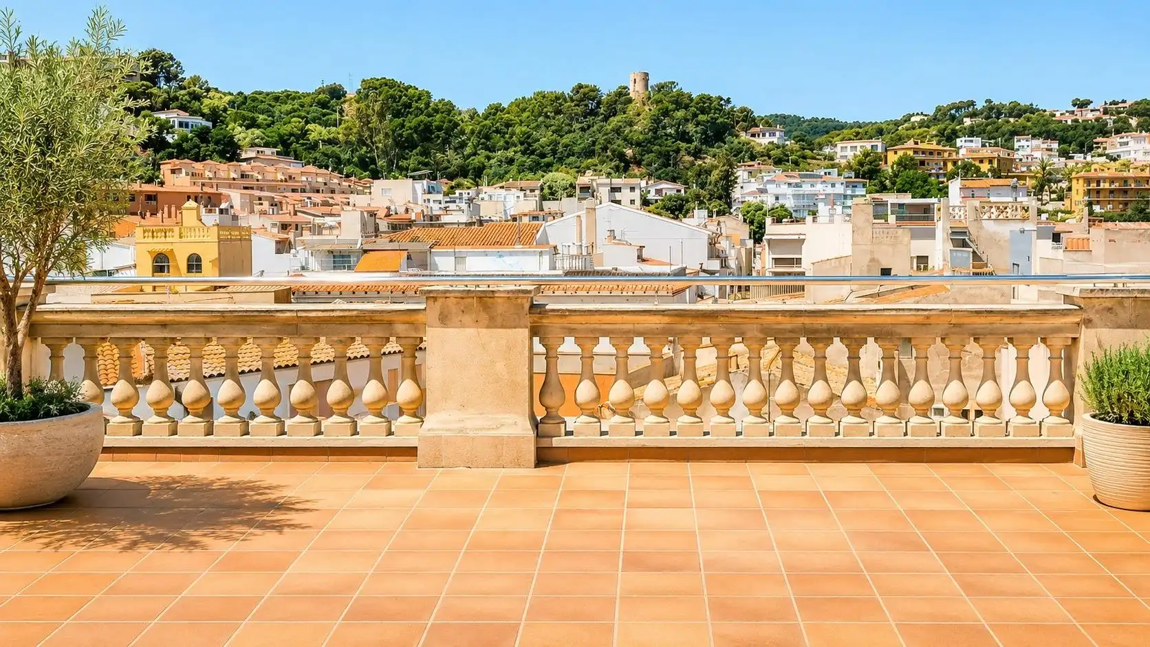 Terrace of Apartments for rent in Tossa de Mar  with Air Conditioner, Heating and Parquet flooring