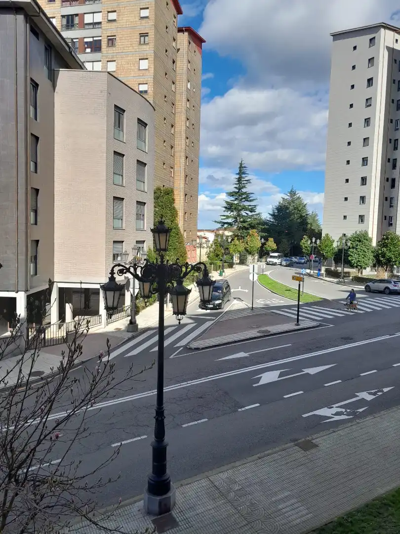 Vista exterior de Pis en venda en Oviedo  amb Calefacció, Parquet i Moblat