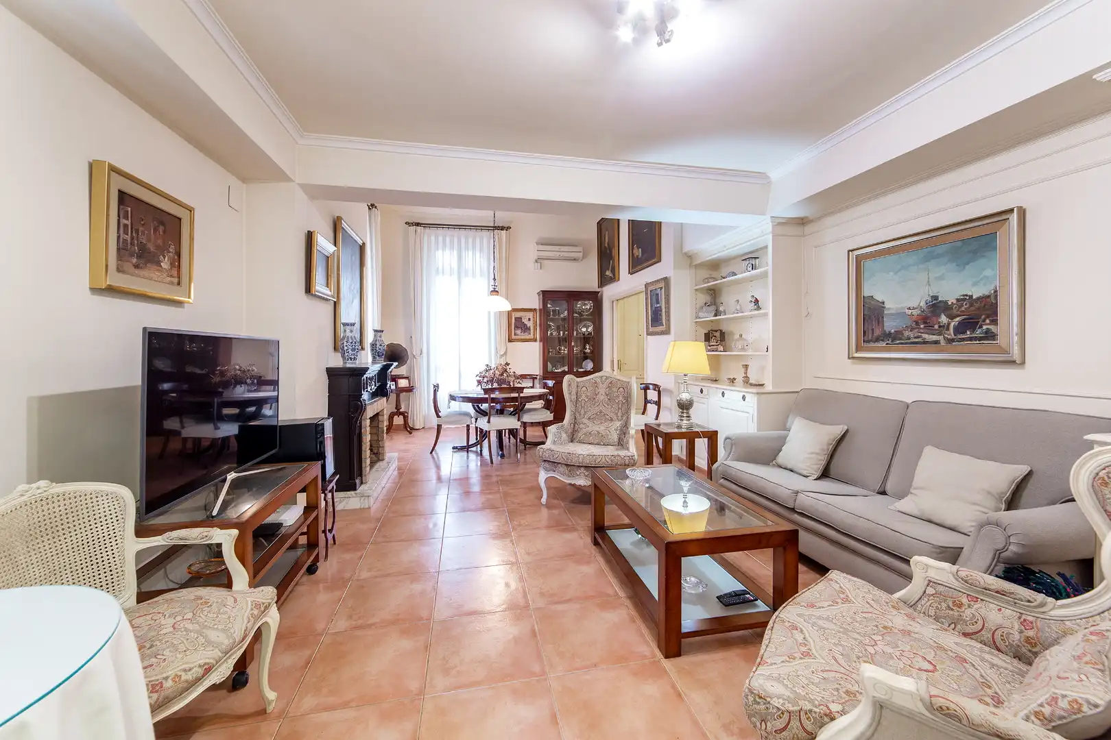 Sala d'estar de Casa adosada en venda en Godella amb Aire condicionat, Calefacció i Jardí privat