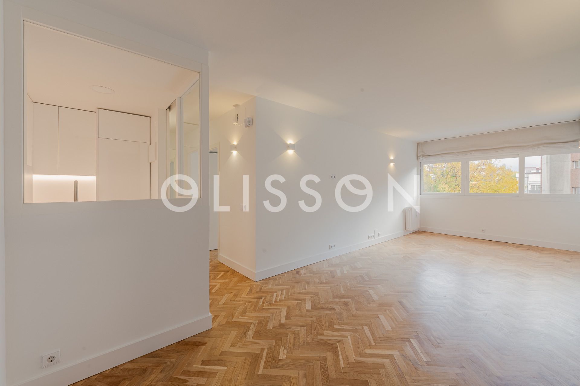 Living room of Flat to rent in  Madrid Capital  with Air Conditioner, Heating and Community pool